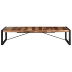 Tavolino da Caffè Quadrato Marrone Chiaro – Legno di Mango Grezzo, 1 Persona
