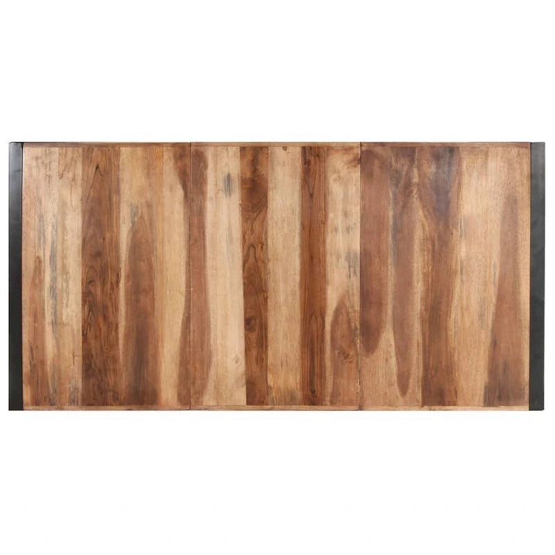 Tavolino da Caffè Quadrato Marrone Chiaro – Legno di Mango Grezzo, 1 Persona