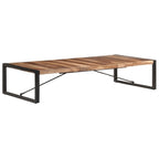 Tavolino da Caffè Quadrato Marrone Chiaro – Legno di Mango Grezzo, 1 Persona