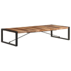 Tavolino da Caffè Quadrato Marrone Chiaro – Legno di Mango Grezzo, 1 Persona