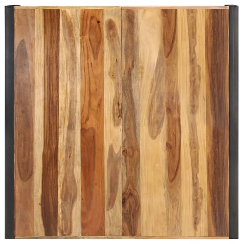 Tavolino da Caffè Quadrato Marrone Chiaro – Legno di Mango Grezzo, 1 Persona