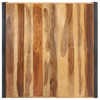Tavolino da Caffè Quadrato Marrone Chiaro – Legno di Mango Grezzo, 1 Persona
