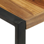 Tavolino da Caffè Quadrato Marrone Chiaro – Legno di Mango Grezzo, 1 Persona