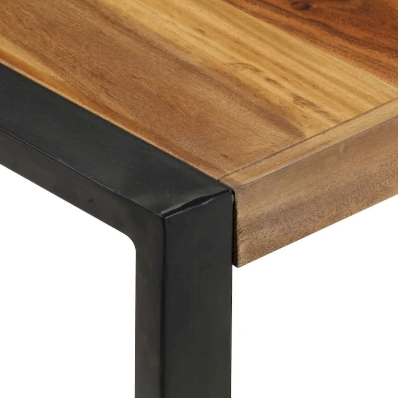 Tavolino da Caffè Quadrato Marrone Chiaro – Legno di Mango Grezzo, 1 Persona