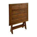 Tavolo da patio pieghevole in teak naturale Nordic Teak 28 per 2 persone - Beige