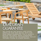 Tavolo da patio pieghevole in teak naturale Nordic Teak 28 per 2 persone - Beige