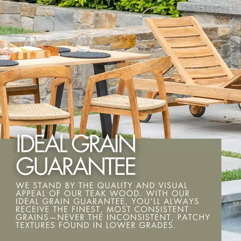 Tavolo da patio pieghevole in teak naturale Nordic Teak 28 per 2 persone - Beige