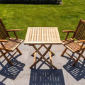 Nordic Teak 28 2 Person Natural Teak Folding Patio Table - Beige
