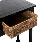 Consolle effetto invecchiato/vintage con cassetti e ripiano in rattan — 5 colori