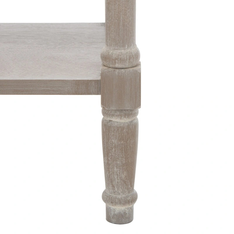 Consolle effetto invecchiato/vintage con cassetti e ripiano in rattan — 5 colori