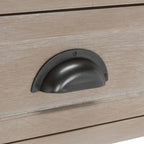 Consolle effetto invecchiato/vintage con cassetti e ripiano in rattan — 5 colori