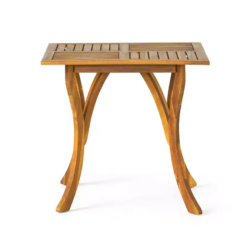 GDFStudio Izara Outdoor Acacia Wood Square Dining Table, Teak