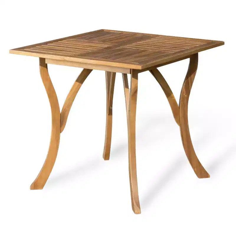 GDFStudio Izara Tavolo da pranzo quadrato in legno di acacia da esterno, Teak