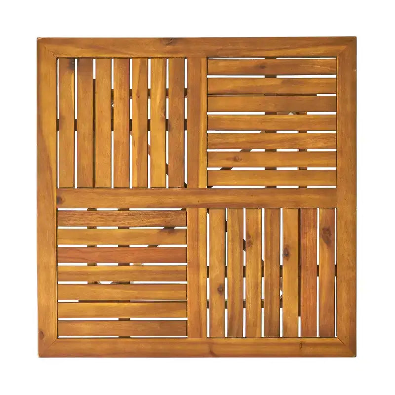 GDFStudio Izara Tavolo da pranzo quadrato in legno di acacia da esterno, Teak