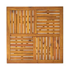 GDFStudio Izara Tavolo da pranzo quadrato in legno di acacia da esterno, Teak