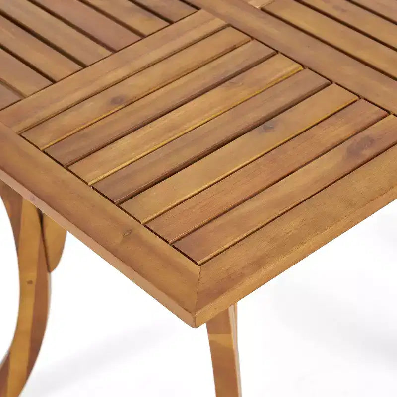 GDFStudio Izara Tavolo da pranzo quadrato in legno di acacia da esterno, Teak