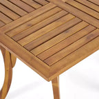 GDFStudio Izara Tavolo da pranzo quadrato in legno di acacia da esterno, Teak