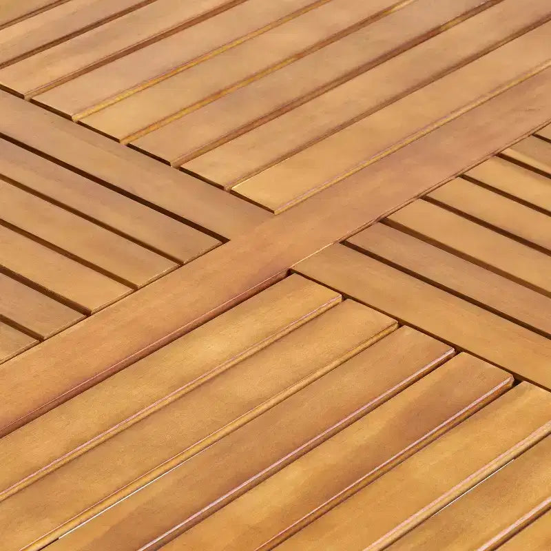 GDFStudio Izara Tavolo da pranzo quadrato in legno di acacia da esterno, Teak