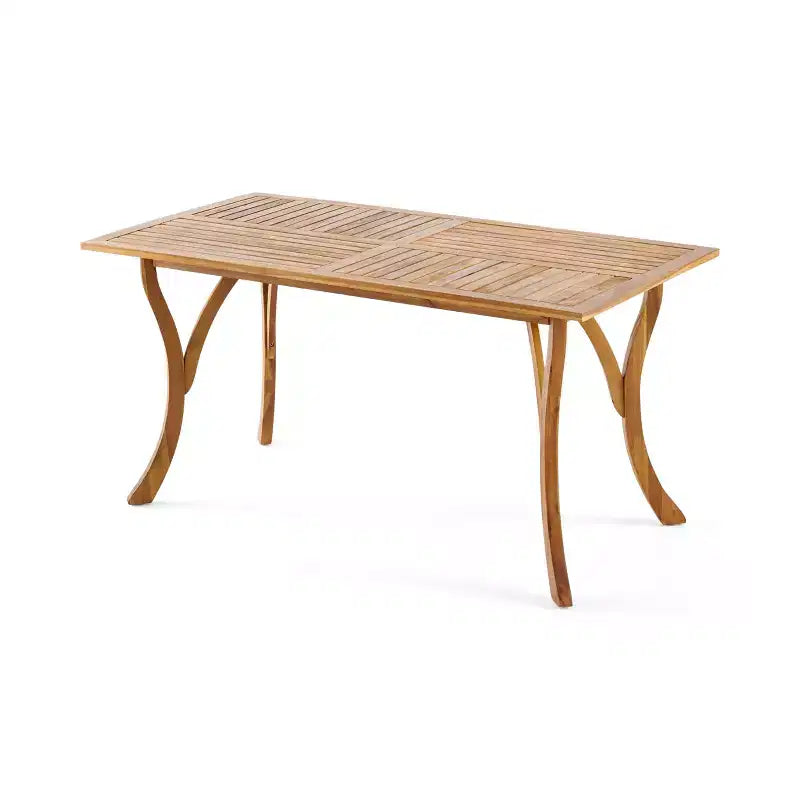 GDFStudio Baia Tavolo da pranzo rettangolare per esterni in legno di acacia, teak