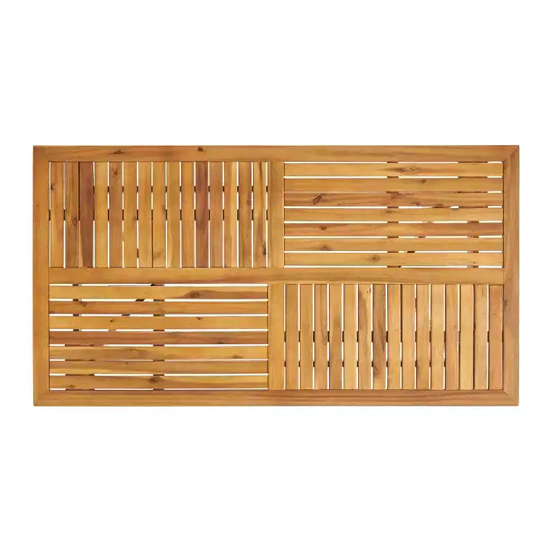GDFStudio Baia Tavolo da pranzo rettangolare per esterni in legno di acacia, teak