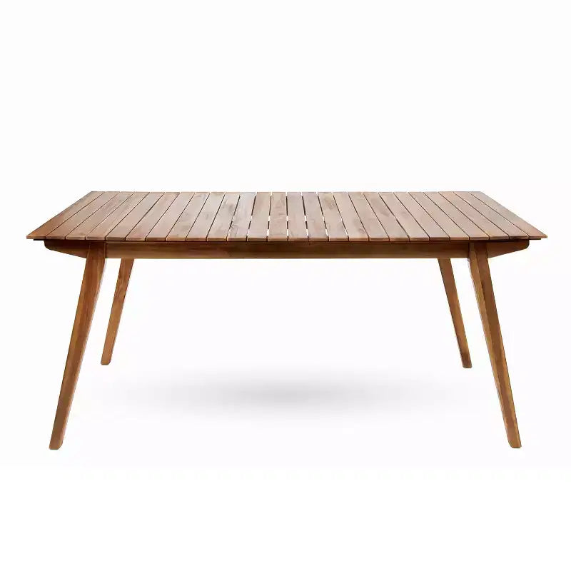 GDFStudio Darrow Outdoor Rustic Acacia Wood Dining Table, Teak