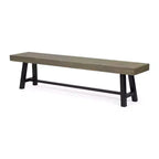 GDFStudio Chilian Set da Picnic da Esterno in Legno di Acacia, 3 Pezzi, Grigio/Metallo Rustico