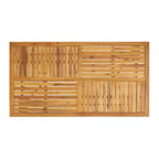 GDFStudio Baia Set da Pranzo da Esterno a 7 Pezzi in Legno di Acacia con Cuscini, Teak/Crema