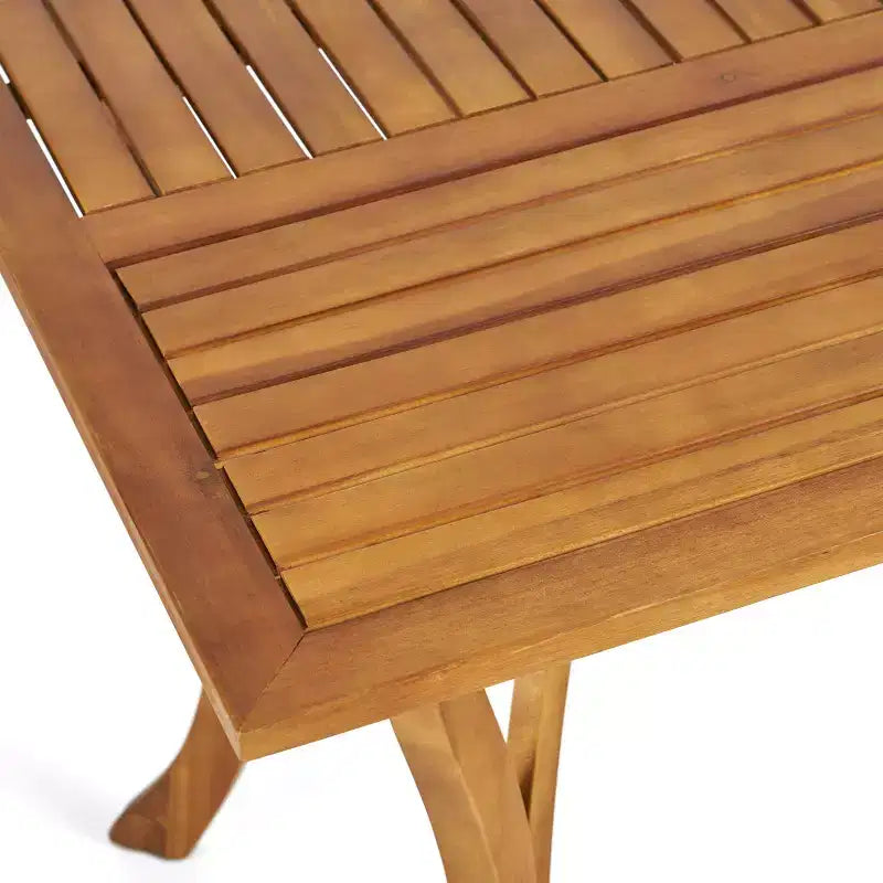 GDFStudio Baia Set da Pranzo da Esterno a 7 Pezzi in Legno di Acacia con Cuscini, Teak/Crema