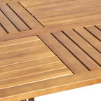 GDFStudio Baia Set da Pranzo da Esterno a 7 Pezzi in Legno di Acacia con Cuscini, Teak/Crema