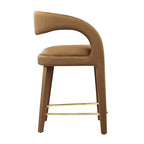 Sgabello da bancone in velluto, set da 2 — Avorio / Marrone / Verde / Grigio / Nero