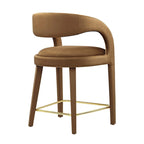Sgabello da bancone in velluto, set da 2 — Avorio / Marrone / Verde / Grigio / Nero