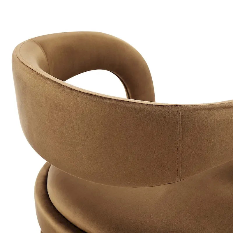 Sgabello da bancone in velluto, set da 2 — Avorio / Marrone / Verde / Grigio / Nero