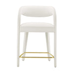 Sgabello da bancone in velluto, set da 2 — Avorio / Marrone / Verde / Grigio / Nero