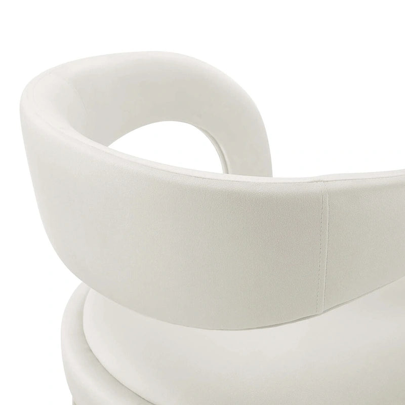 Sgabello da bancone in velluto, set da 2 — Avorio / Marrone / Verde / Grigio / Nero