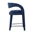 Sgabello da bancone in velluto, set da 2 — Avorio / Marrone / Verde / Grigio / Nero