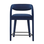 Sgabello da bancone in velluto, set da 2 — Avorio / Marrone / Verde / Grigio / Nero