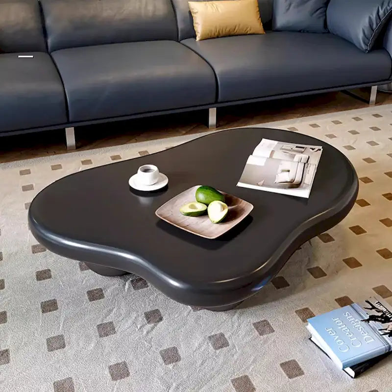 Tavolino a forma di nuvola da 48", Nero / Crema, Multicolore, 1 persona
