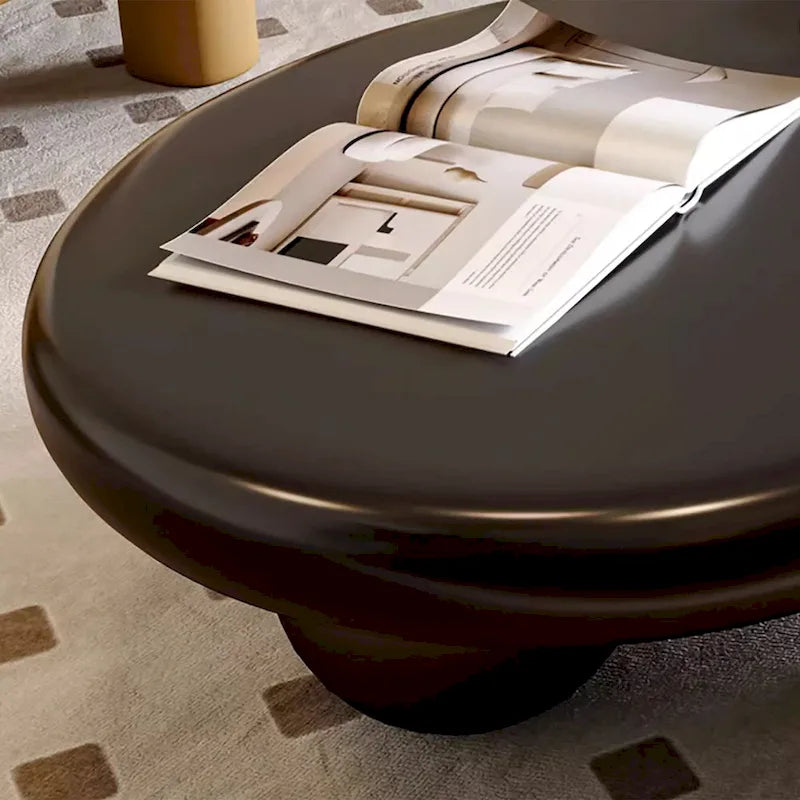 Tavolino a forma di nuvola da 48", Nero / Crema, Multicolore, 1 persona