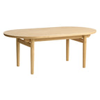 Tavolino da caffè ovale in rovere naturale, piano in legno/MDF - 1 pezzo