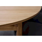 Tavolino da caffè ovale in rovere naturale, piano in legno/MDF - 1 pezzo
