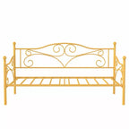 Divano Letto Singolo Classico VECELO con Design Elegante, Piattaforma Letto in Metallo con Testiera, Divano Letto per Piccoli Spazi, Camera da Letto Soggiorno/Stanza degli Ospiti