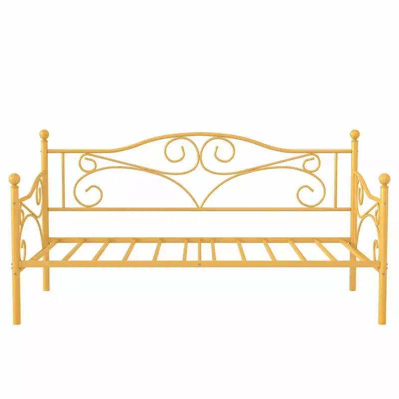 Divano Letto Singolo Classico VECELO con Design Elegante, Piattaforma Letto in Metallo con Testiera, Divano Letto per Piccoli Spazi, Camera da Letto Soggiorno/Stanza degli Ospiti
