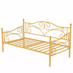 Divano Letto Singolo Classico VECELO con Design Elegante, Piattaforma Letto in Metallo con Testiera, Divano Letto per Piccoli Spazi, Camera da Letto Soggiorno/Stanza degli Ospiti