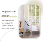 Divano Letto Singolo Classico VECELO con Design Elegante, Piattaforma Letto in Metallo con Testiera, Divano Letto per Piccoli Spazi, Camera da Letto Soggiorno/Stanza degli Ospiti
