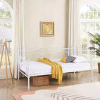 Divano Letto Singolo Classico VECELO con Design Elegante, Piattaforma Letto in Metallo con Testiera, Divano Letto per Piccoli Spazi, Camera da Letto Soggiorno/Stanza degli Ospiti