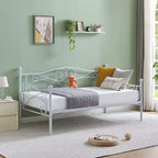 Divano Letto Singolo Classico VECELO con Design Elegante, Piattaforma Letto in Metallo con Testiera, Divano Letto per Piccoli Spazi, Camera da Letto Soggiorno/Stanza degli Ospiti