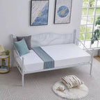 Divano Letto Singolo Classico VECELO con Design Elegante, Piattaforma Letto in Metallo con Testiera, Divano Letto per Piccoli Spazi, Camera da Letto Soggiorno/Stanza degli Ospiti