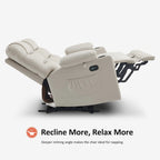 Divanetto reclinabile elettrico per 2 - Saddle / Marrone scuro / Grigio chiaro, Riscaldamento e Vibrazione, Porte USB, Portabicchieri