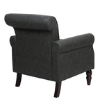 Poltrona d'Appoggio in Similpelle Marrone/Nera/Grigia, Braccioli Arrotondati e Rivetti Decorativi, Set da 2