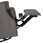 Poltrona reclinabile, a dondolo e girevole Wingback, color crema/grigio chiaro/grigio scuro, per 1 persona
